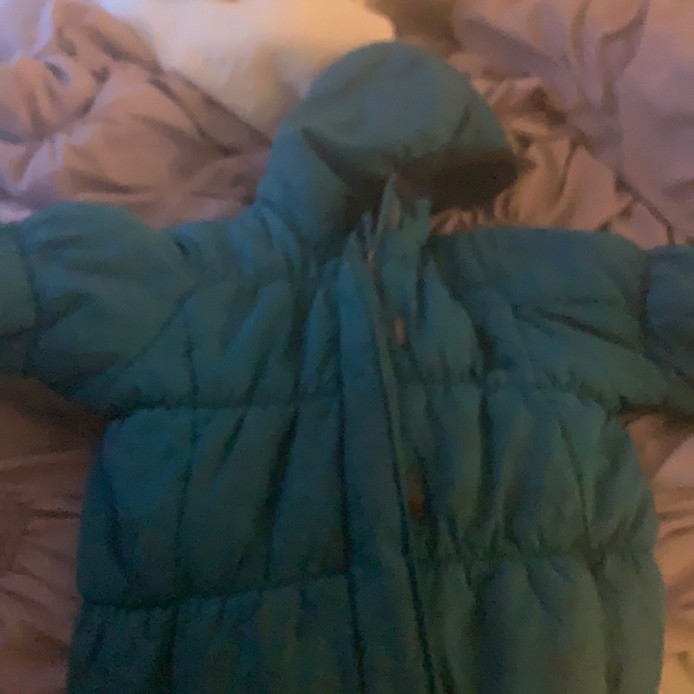 Landsend blue winter jacket fleece inside